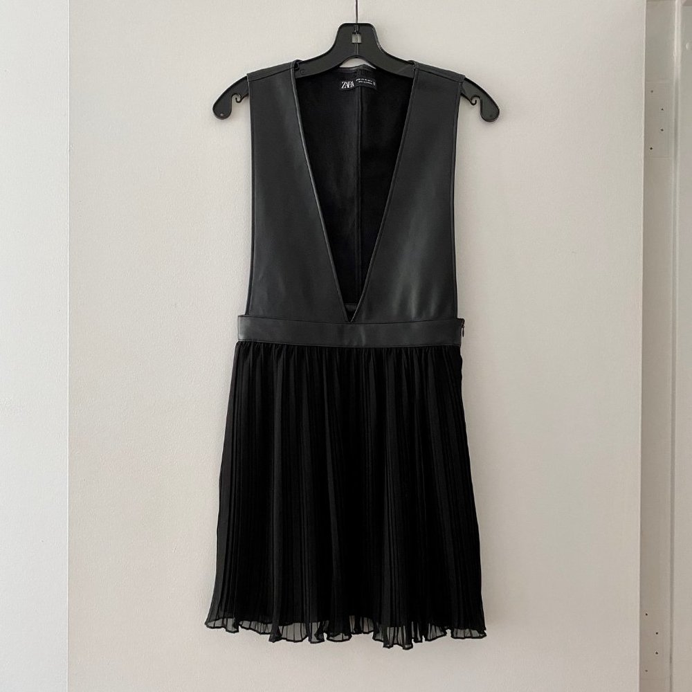 *RARE* Zara faux leather dress TRF